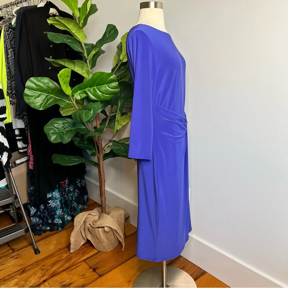 Lauren Ralph Lauren Purple 3/4 Sleeve Dress - Picture 7 of 10